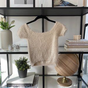 Cream Fuzzy/Fluffy Shirt